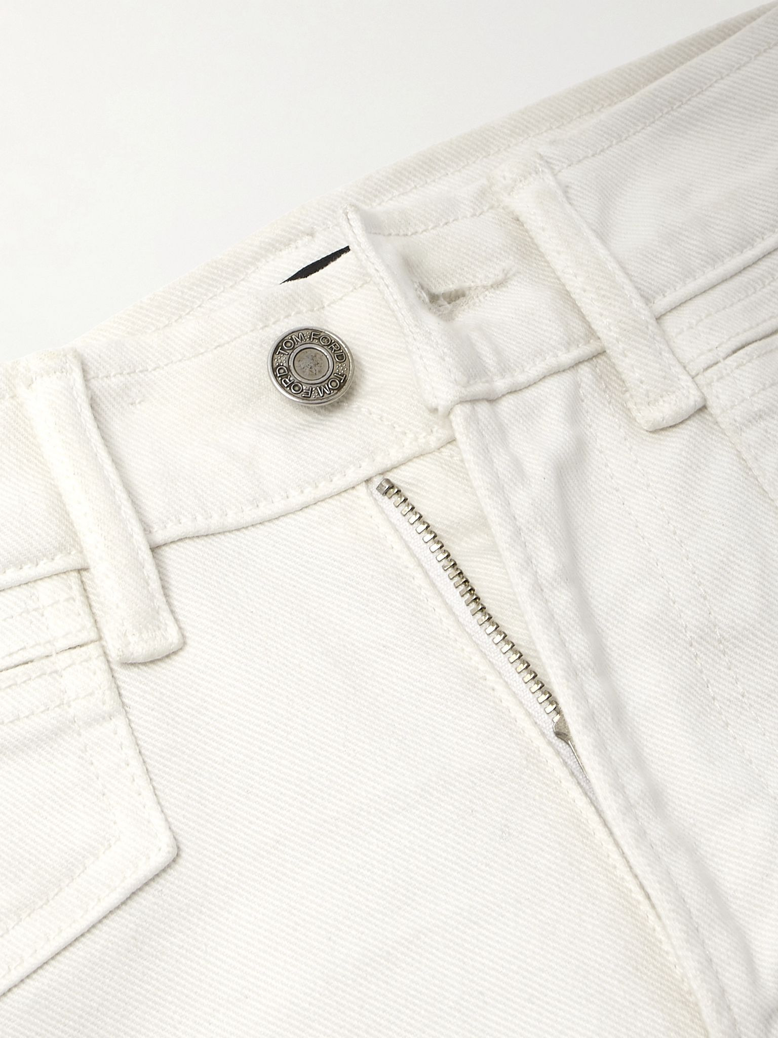 Mid-rise flared denim jeans White - 5