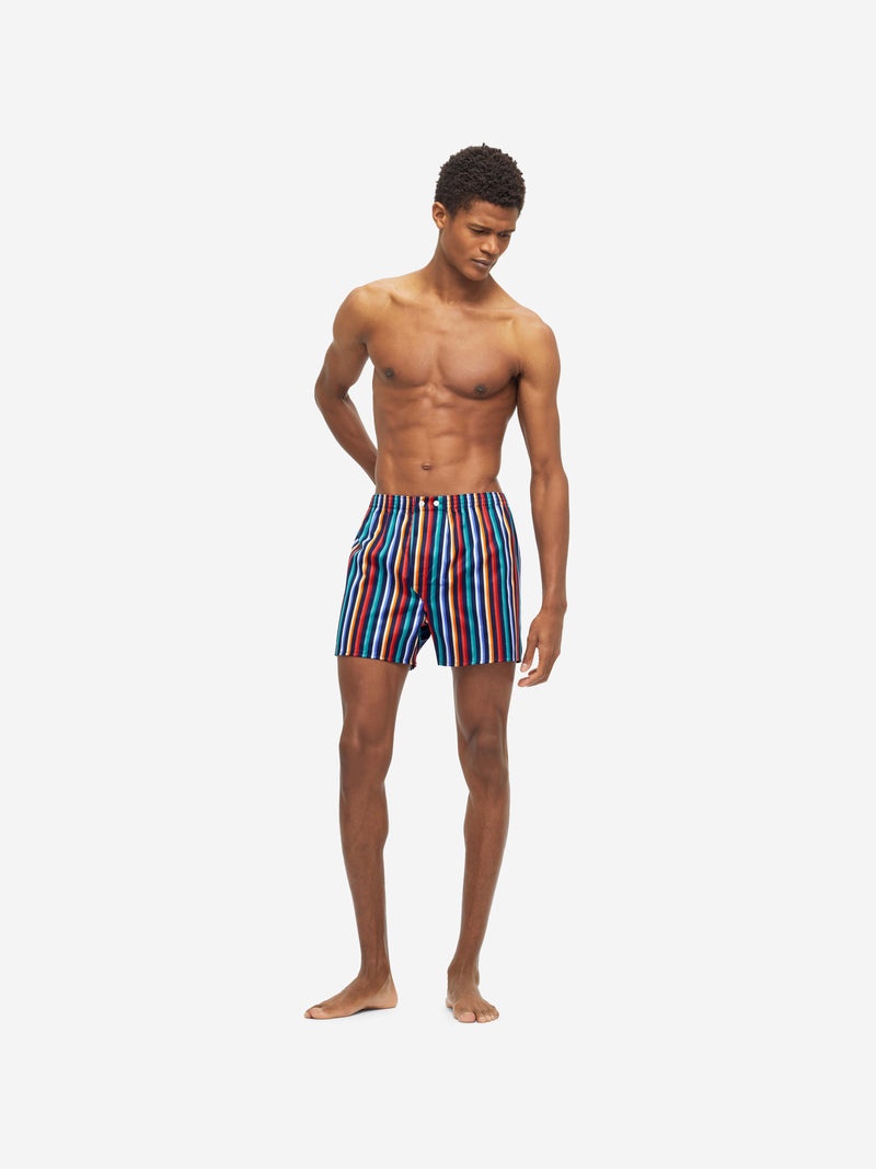 Men's Classic Fit Boxers Wellington 54 Cotton Satin Multi - 3