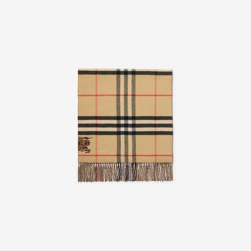 Wide Reversible Check Cashmere Scarf 5