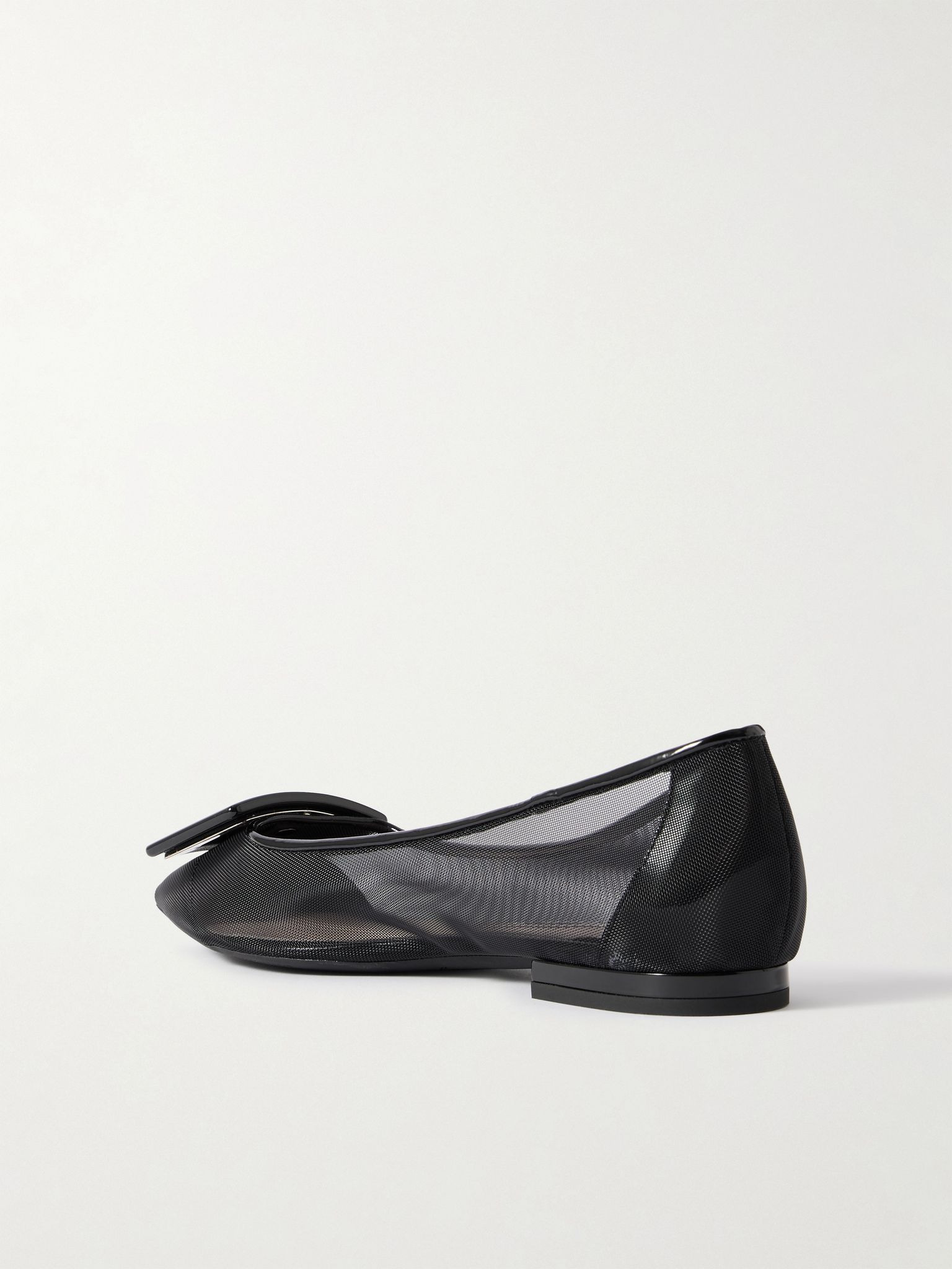 Gommettine buckled mesh ballet flats Black - 3
