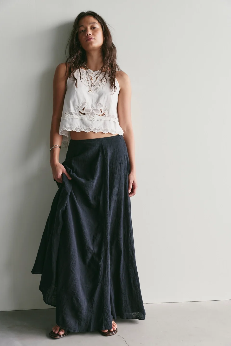 Ives Solid Maxi Skirt - 1