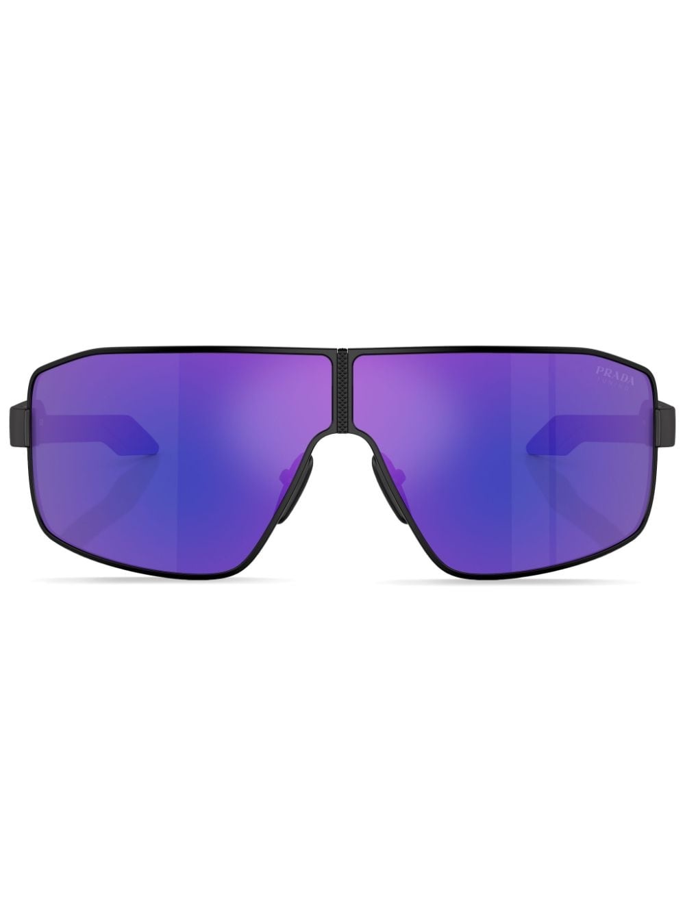 logo-print oversize-frame sunglasses - 1