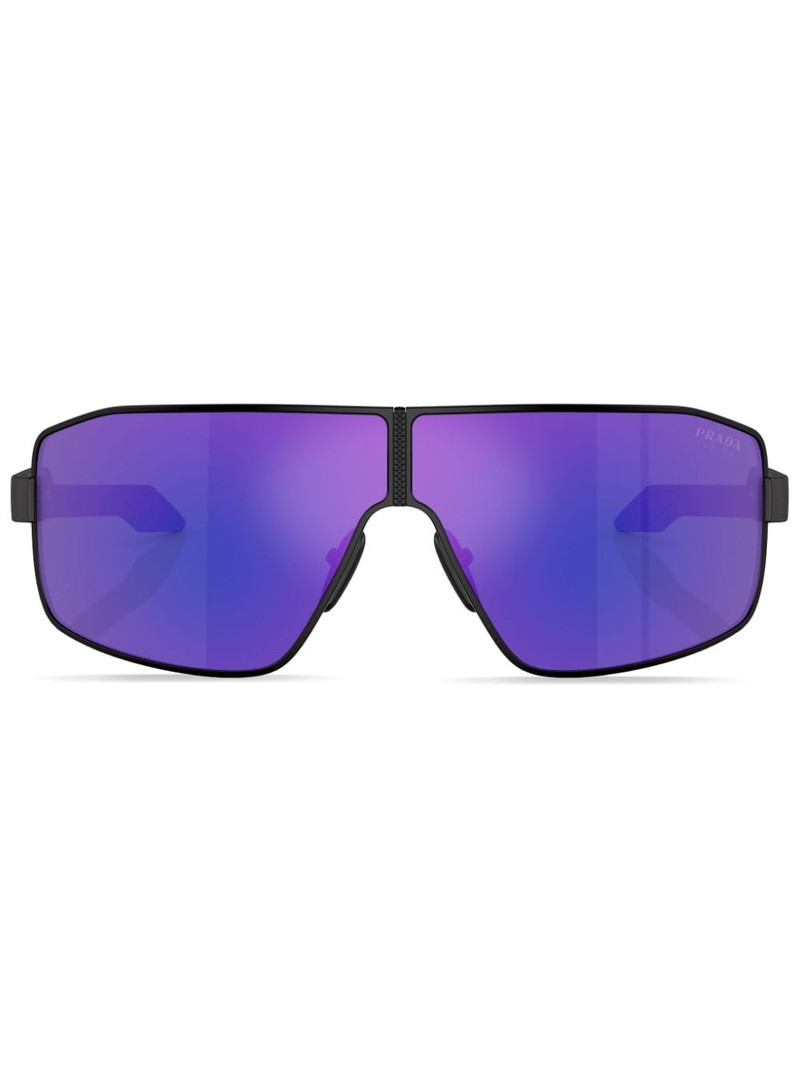 logo-print oversize-frame sunglasses 1