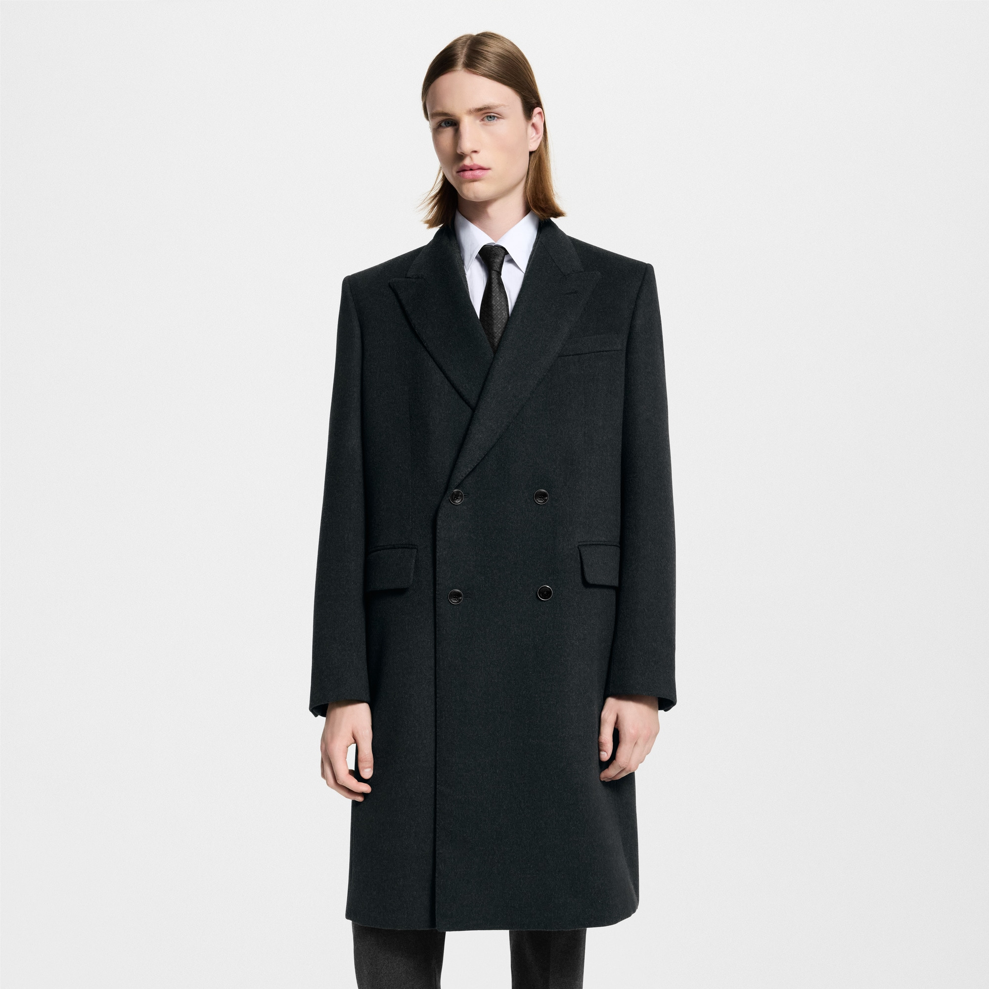 Double-Breasted Tailored Coat - 2