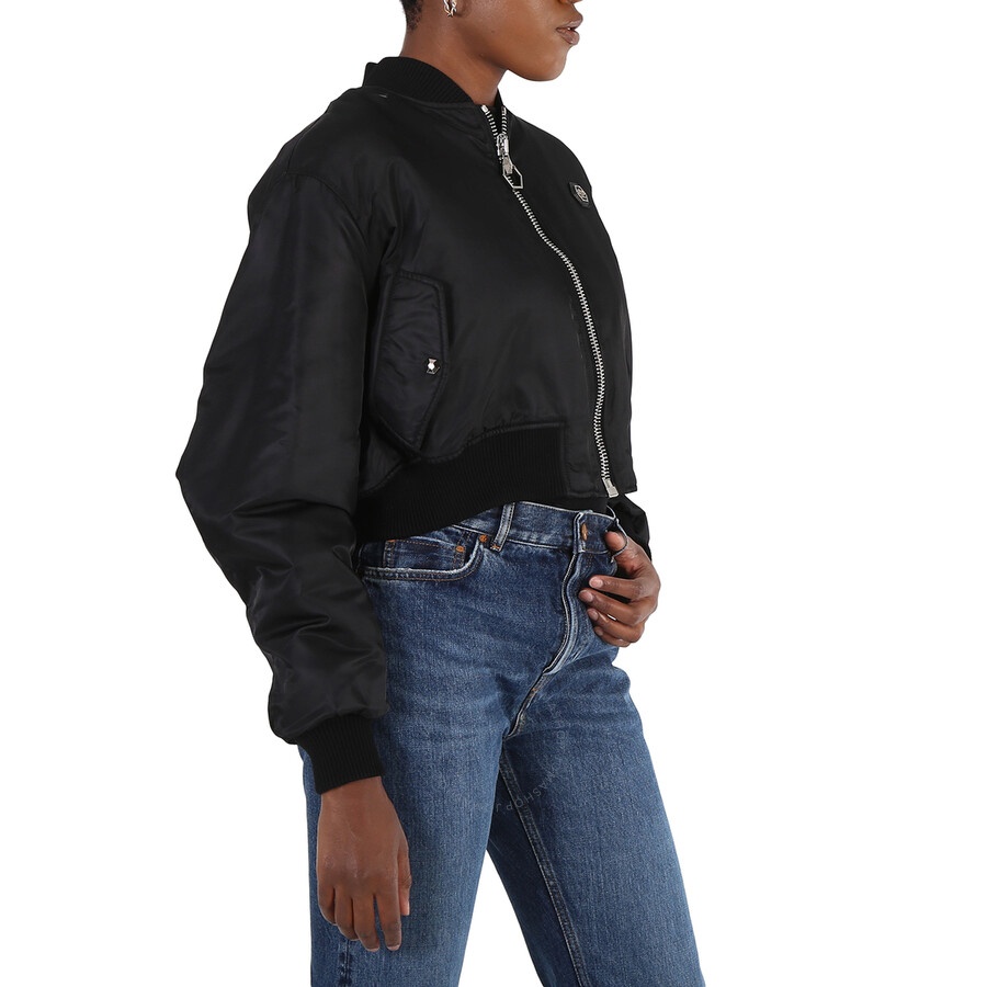 Philipp Plein Ladies Black Teddy Bear Bomber Jacket - 4