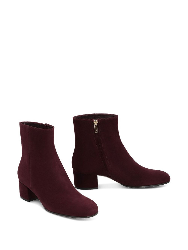 Gianvito Rossi 70mm Joelle suede block-heel ankle boots outlook