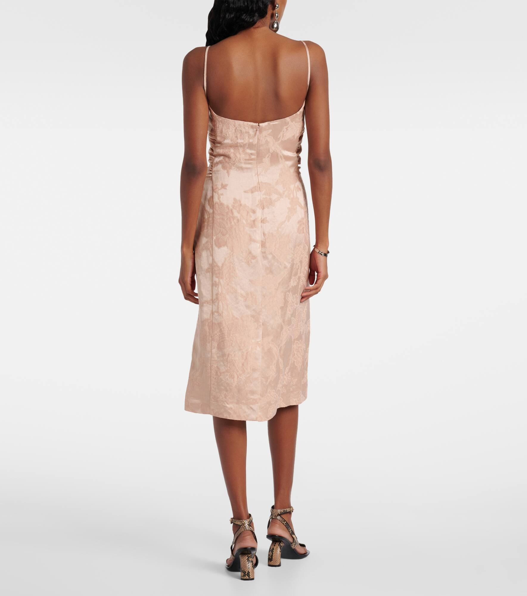Dirios floral jacquard gown - 3