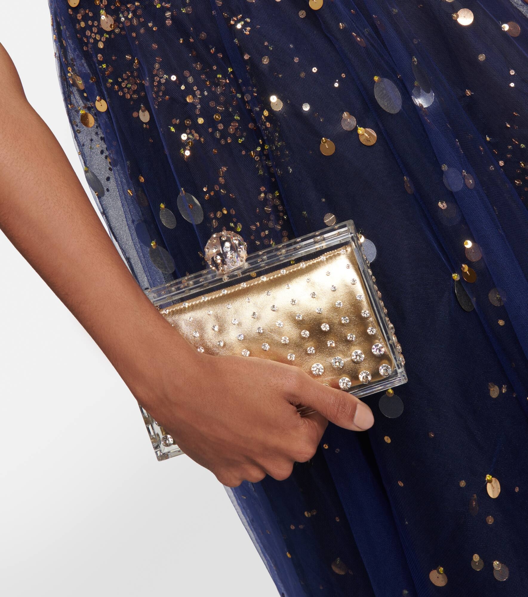 Tequila crystal-embellished clutch - 2