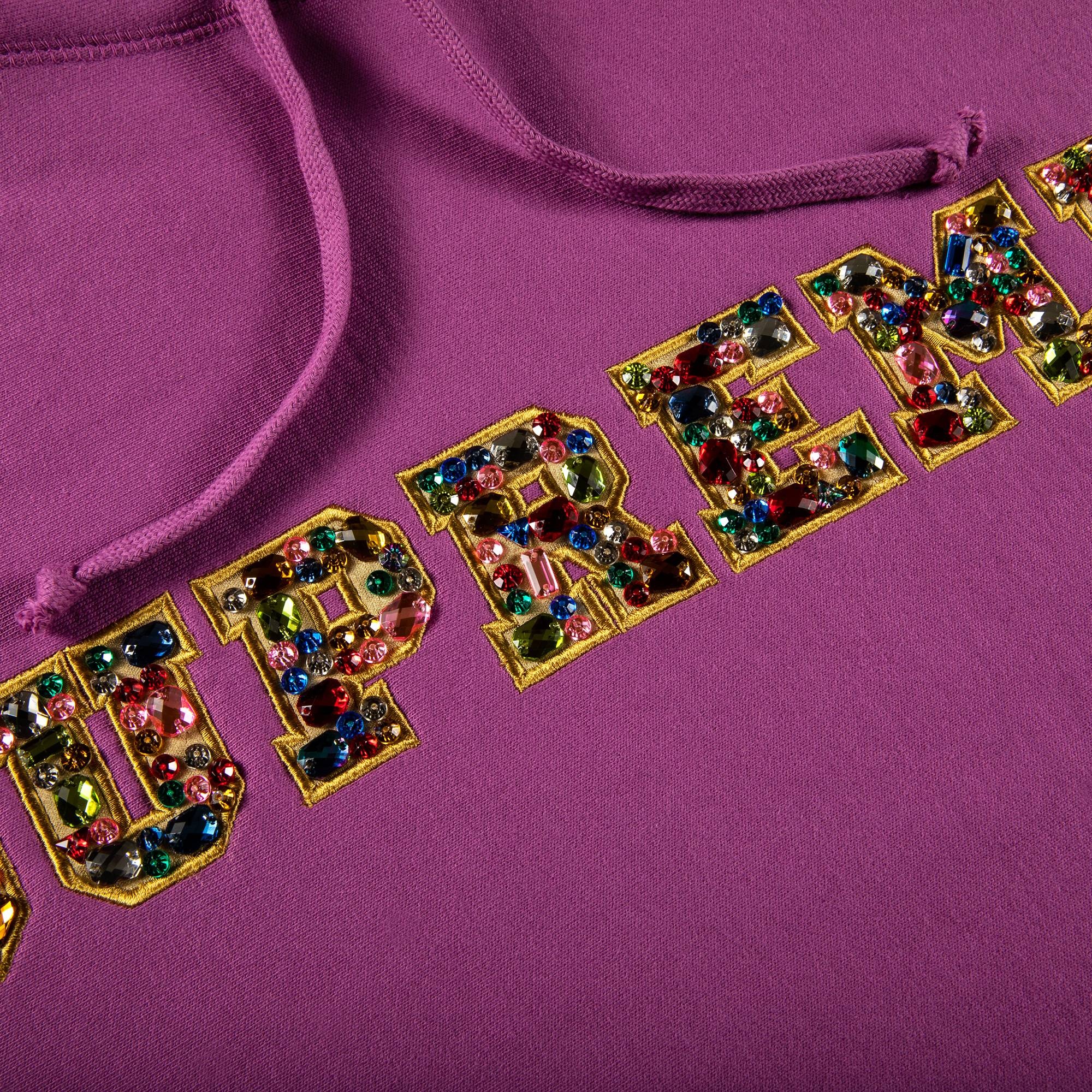 Supreme Jewels Hooded Sweatshirt 'Bright Purple' - 2