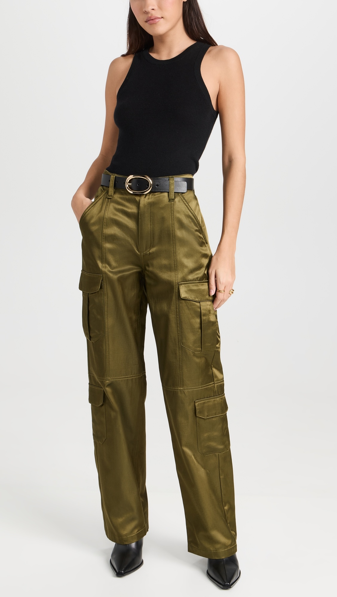 rag & bone Cailyn Japanese Satin Cargo Pant Relaxed Fit