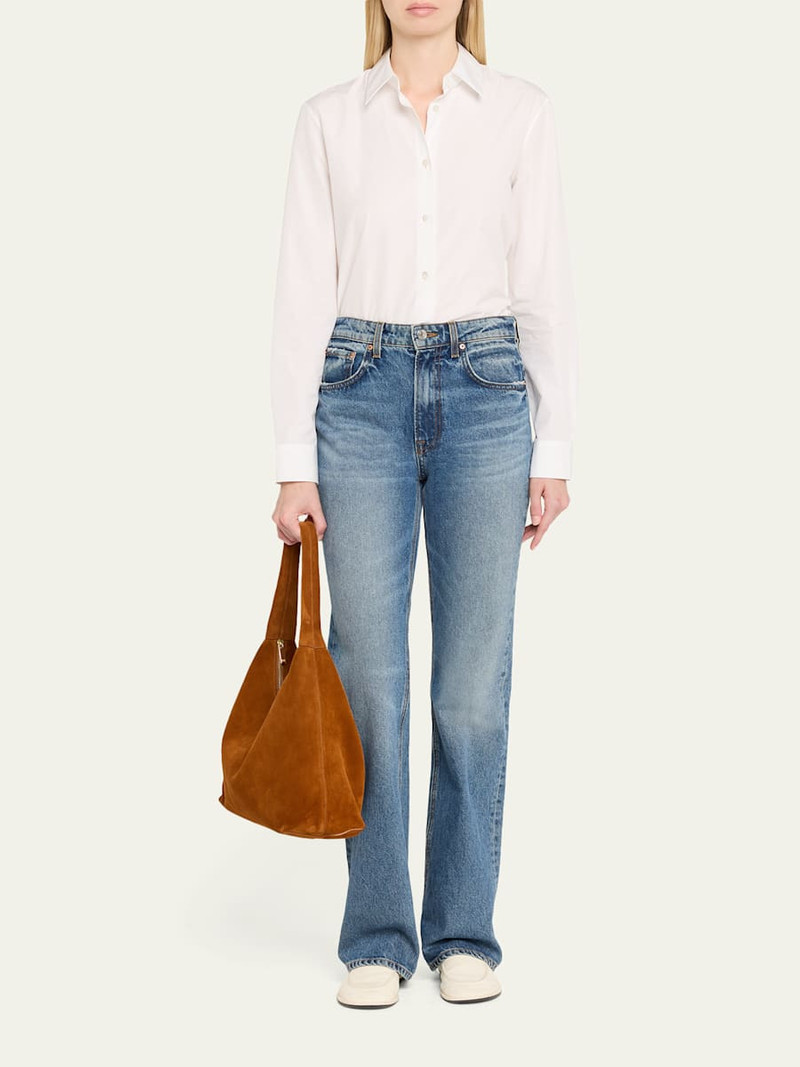 Mansur Gavriel Candy Zip Suede Shoulder Bag outlook