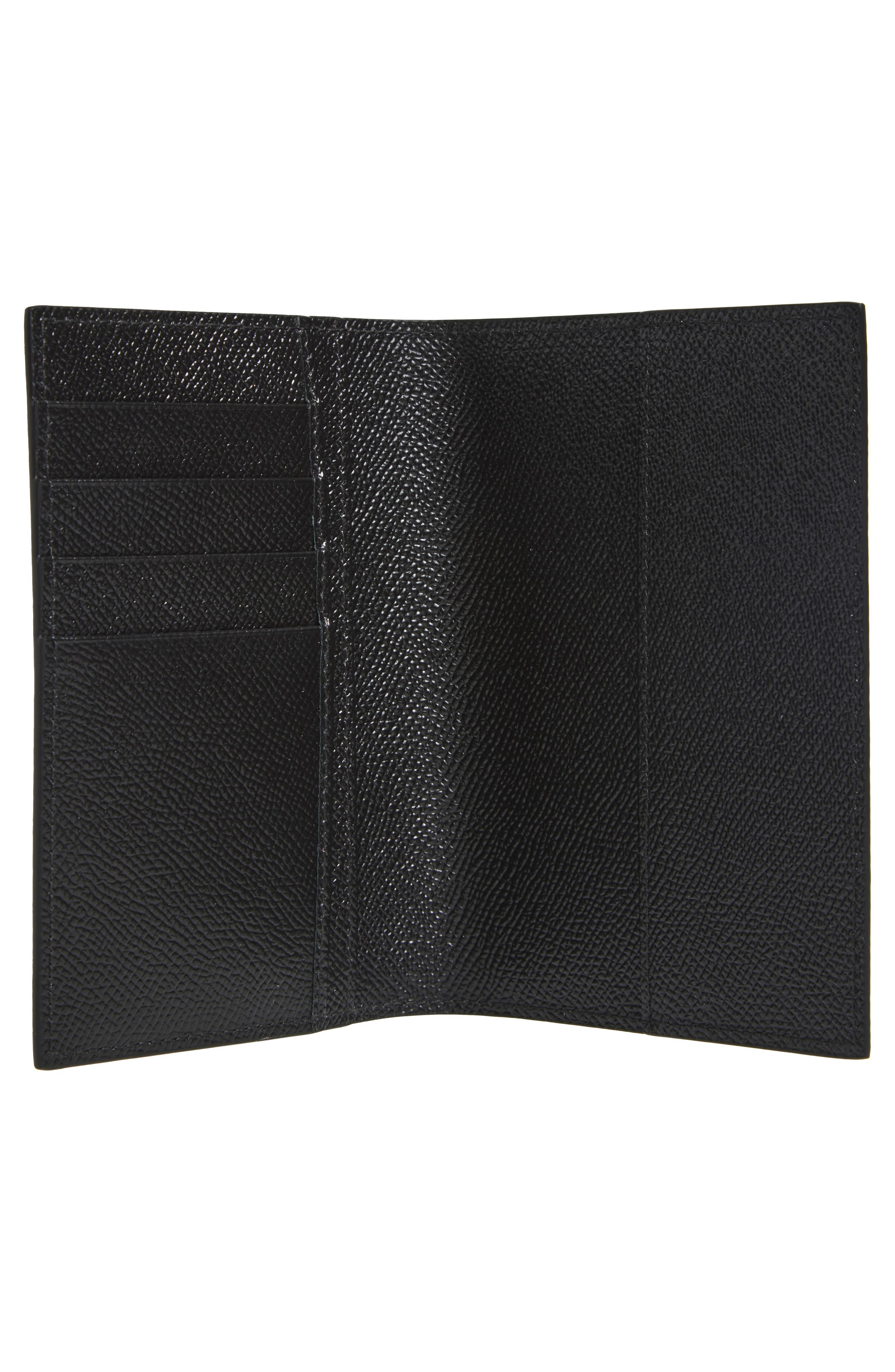 Dolce&Gabbana Logo Plaque Leather Passport Holder in Black at Nordstrom - 2