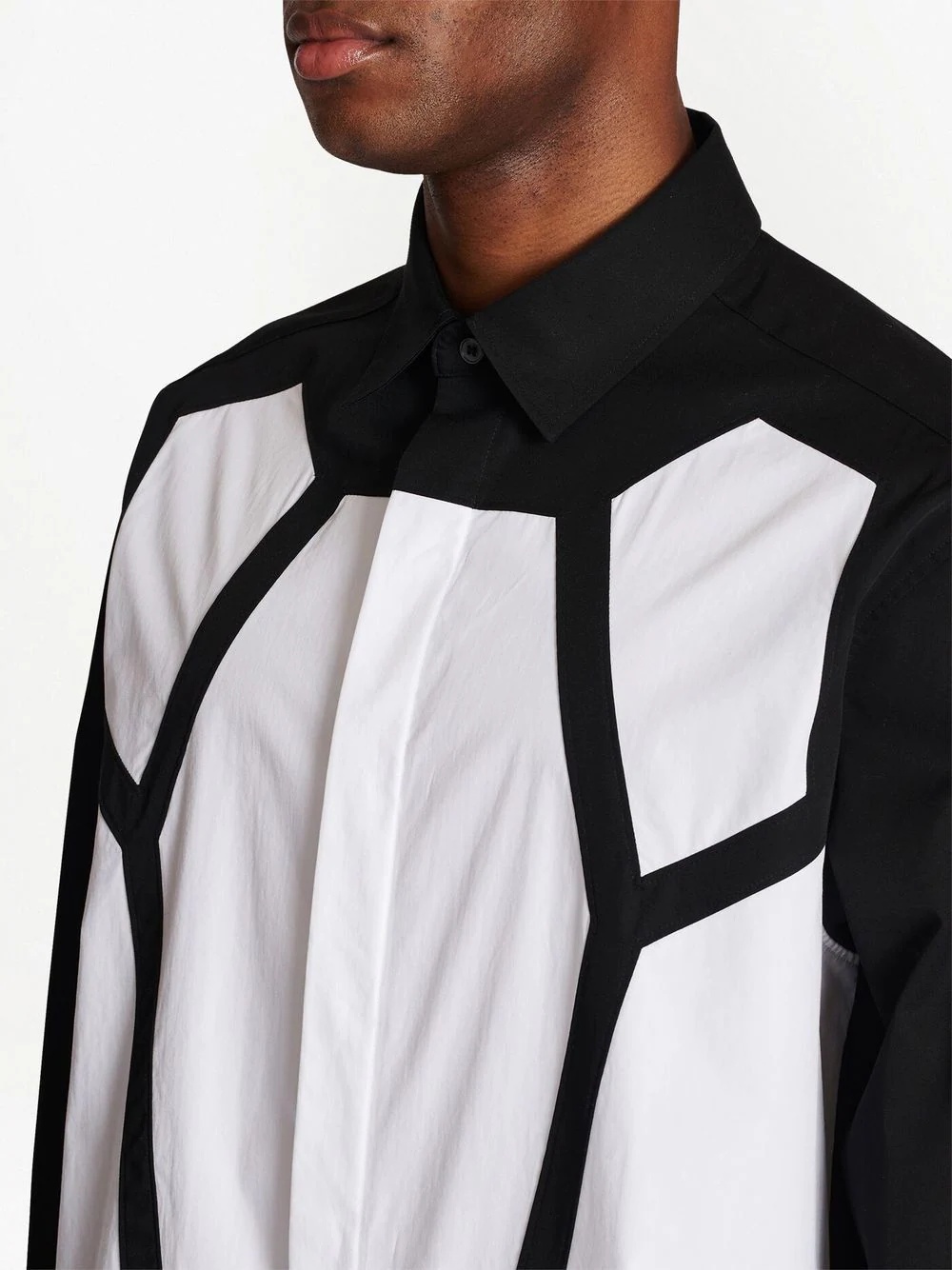 two-tone panelled shirt - 5