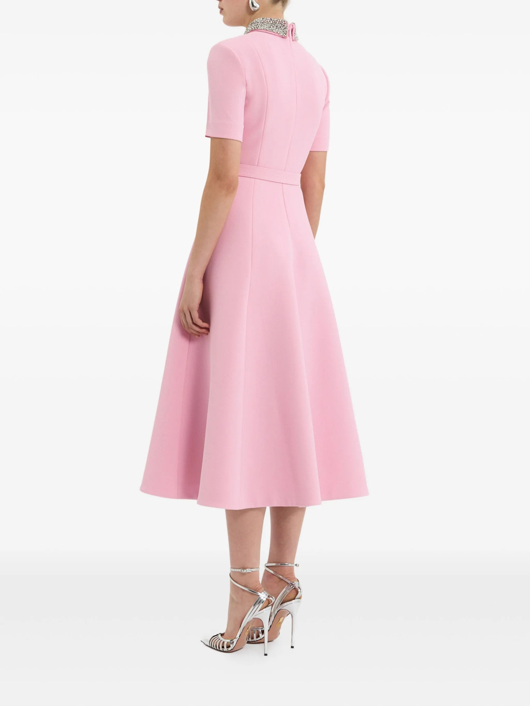 Rebecca Vallance Embellished-collar Belted Dress - 5