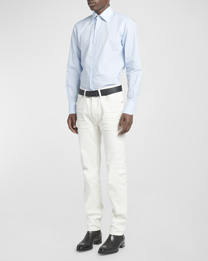 TOM FORD Men's Cotton Micro-Gingham Check Sport Shirt outlook
