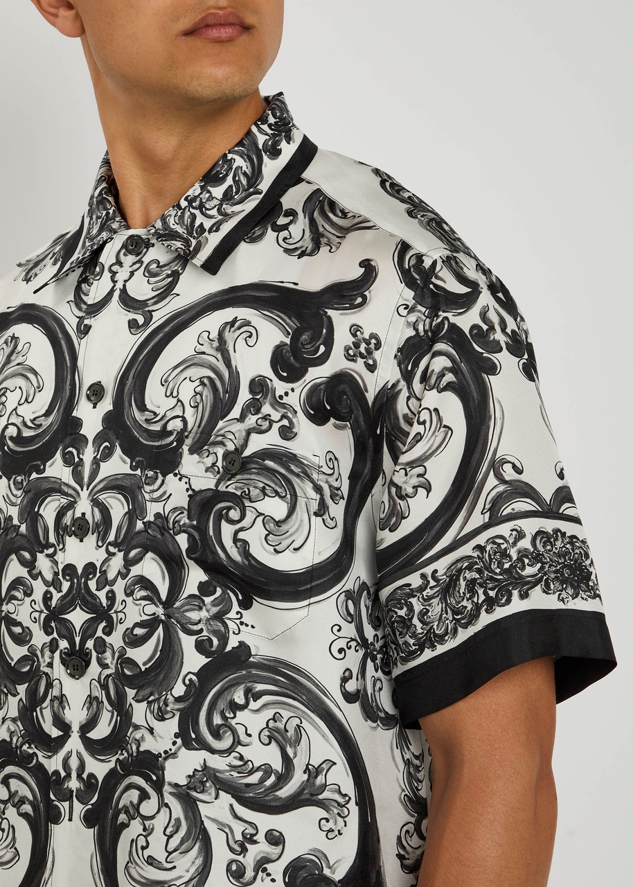 Dolce & Gabbana Majolica Printed Silk-twill Shirt - 5