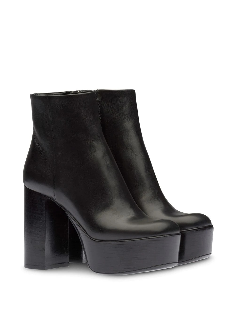 square-toe platform ankle boots - 2