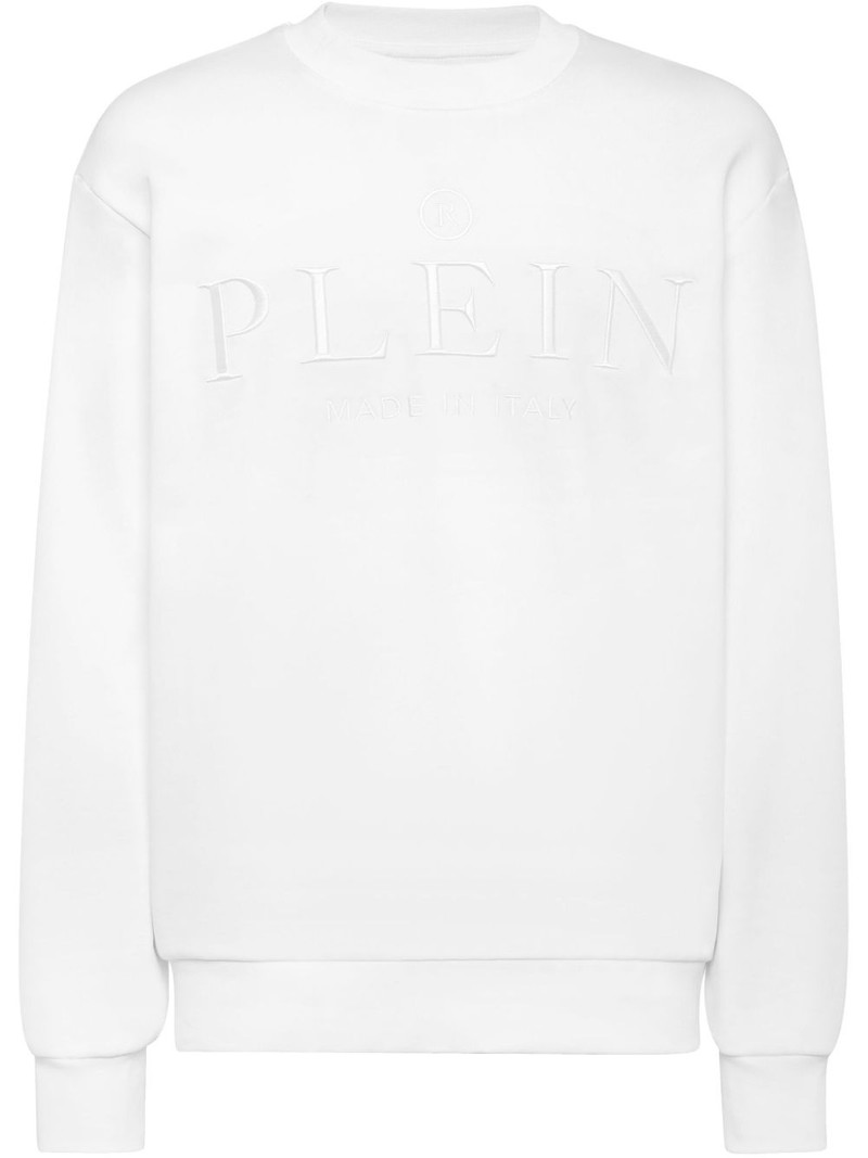 logo-embossed sweatshirt 1