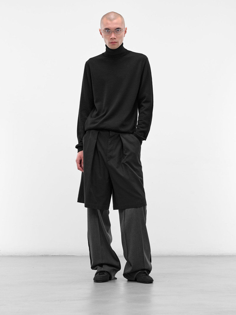 MM6 Maison Margiela Black Wool Turtleneck Sweater outlook