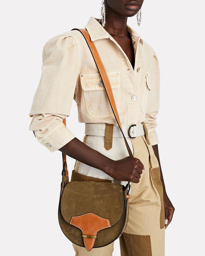 Isabel Marant Botsy Suede Saddle Crossbody Bag outlook