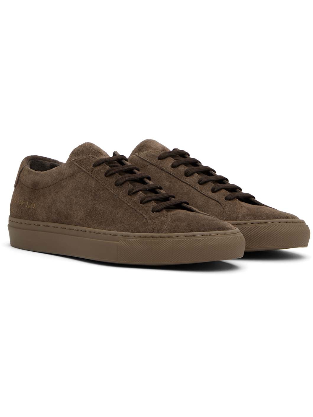 Brown Achilles Tonal Suede Sneakers - 4