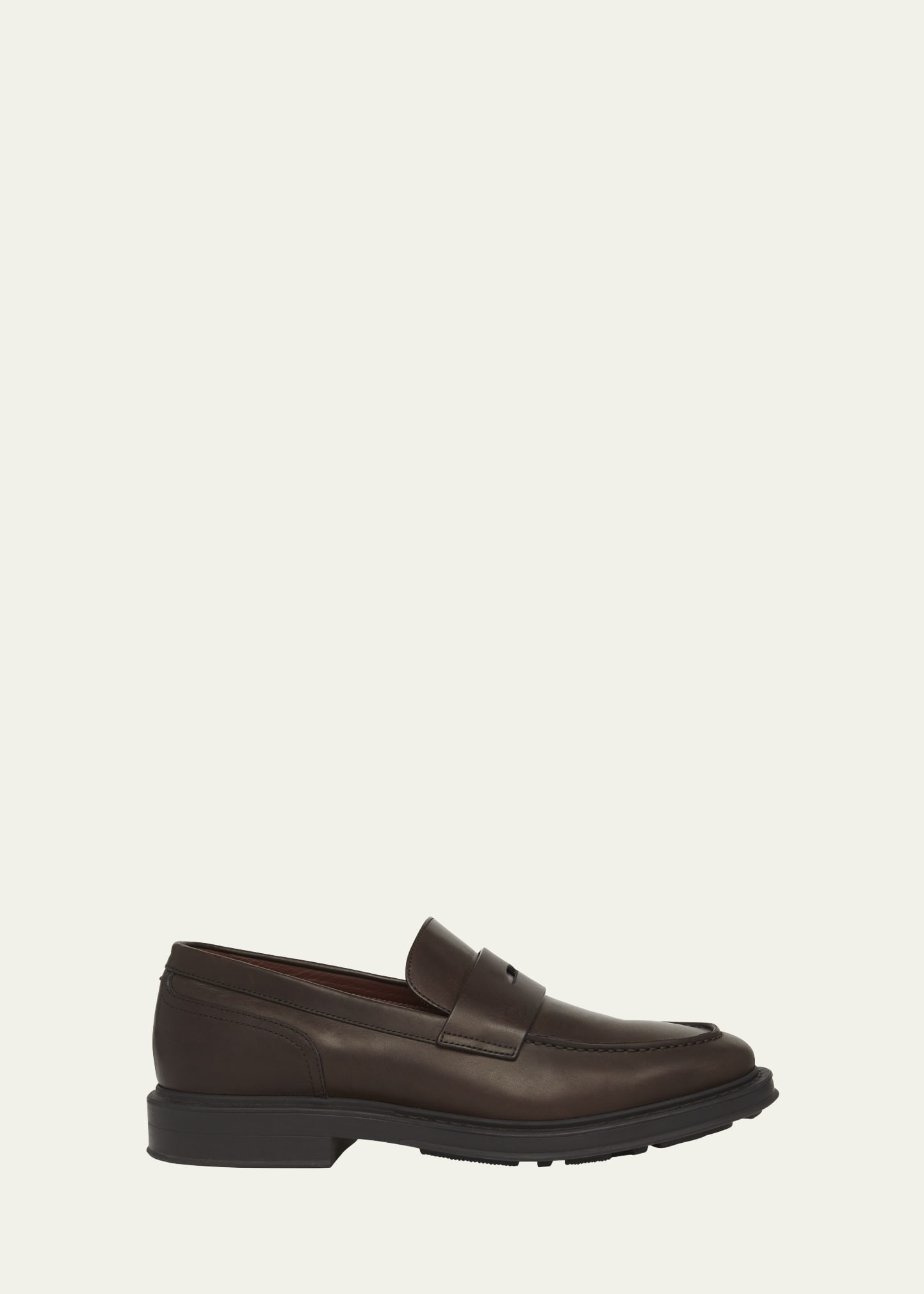 Men's Travis Leather Penny Loafers - 1