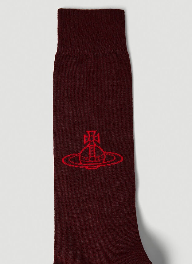 Bone Socks in Burgundy - 3