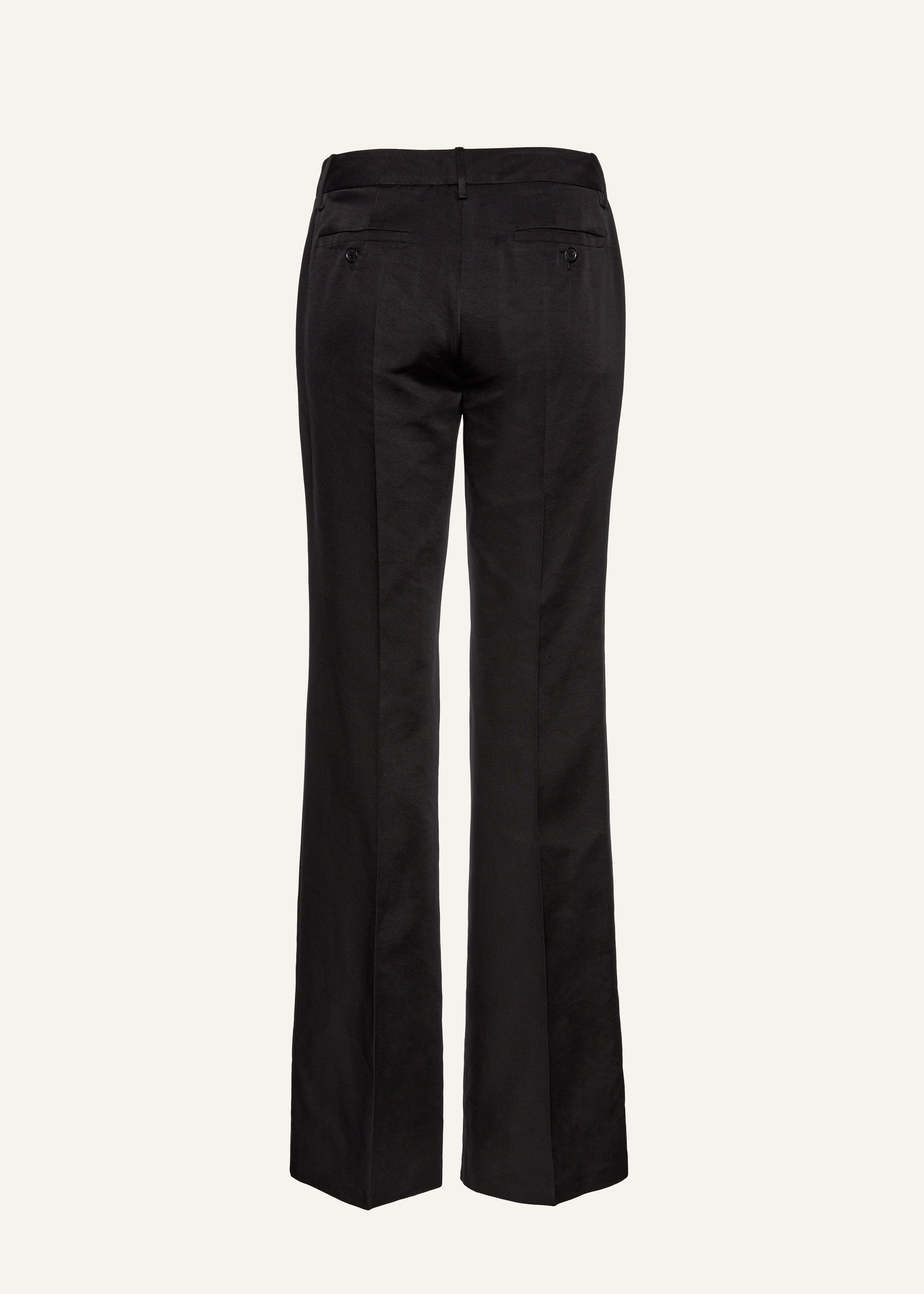 Front-pleat classic trousers in black - 2