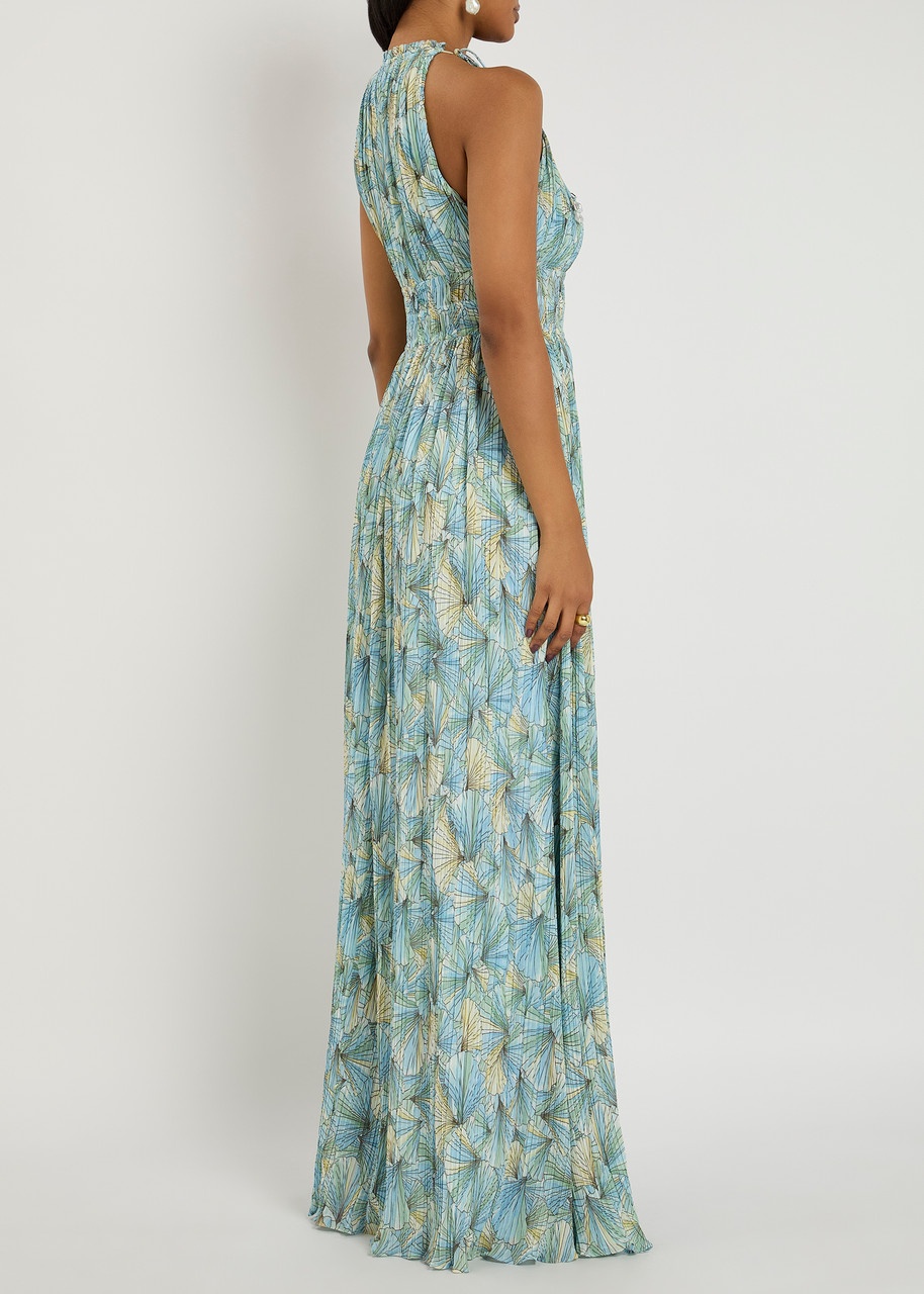 Veronica Beard Yardley Printed Chiffon Maxi Dress - 3