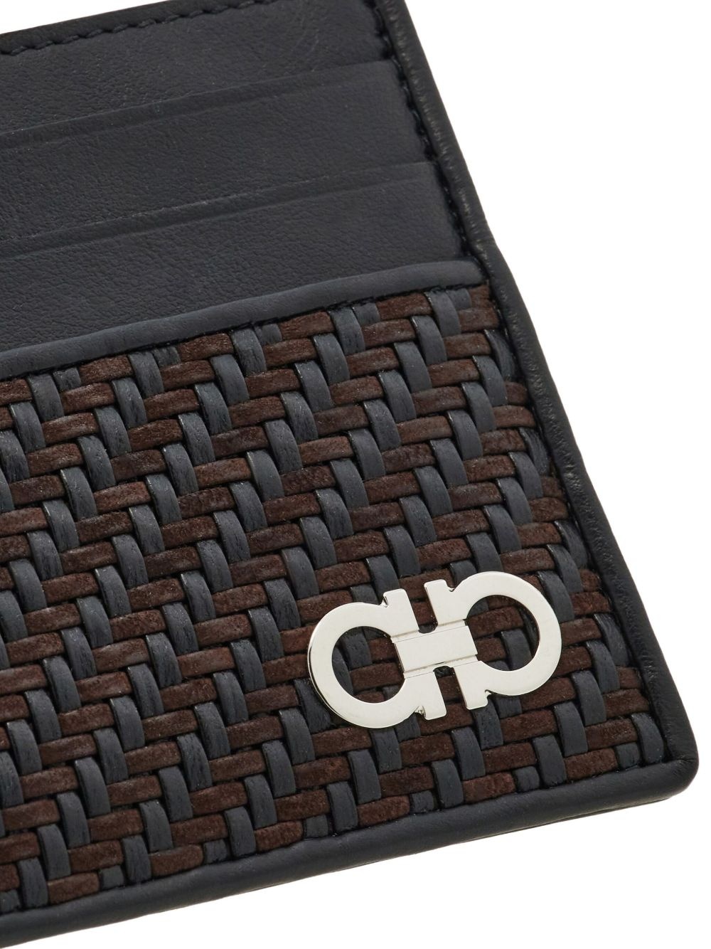 woven leather cardholder - 4