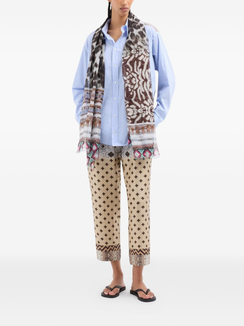 Pierre-Louis Mascia Alorhi tapestry-print chest-pocket shirt outlook