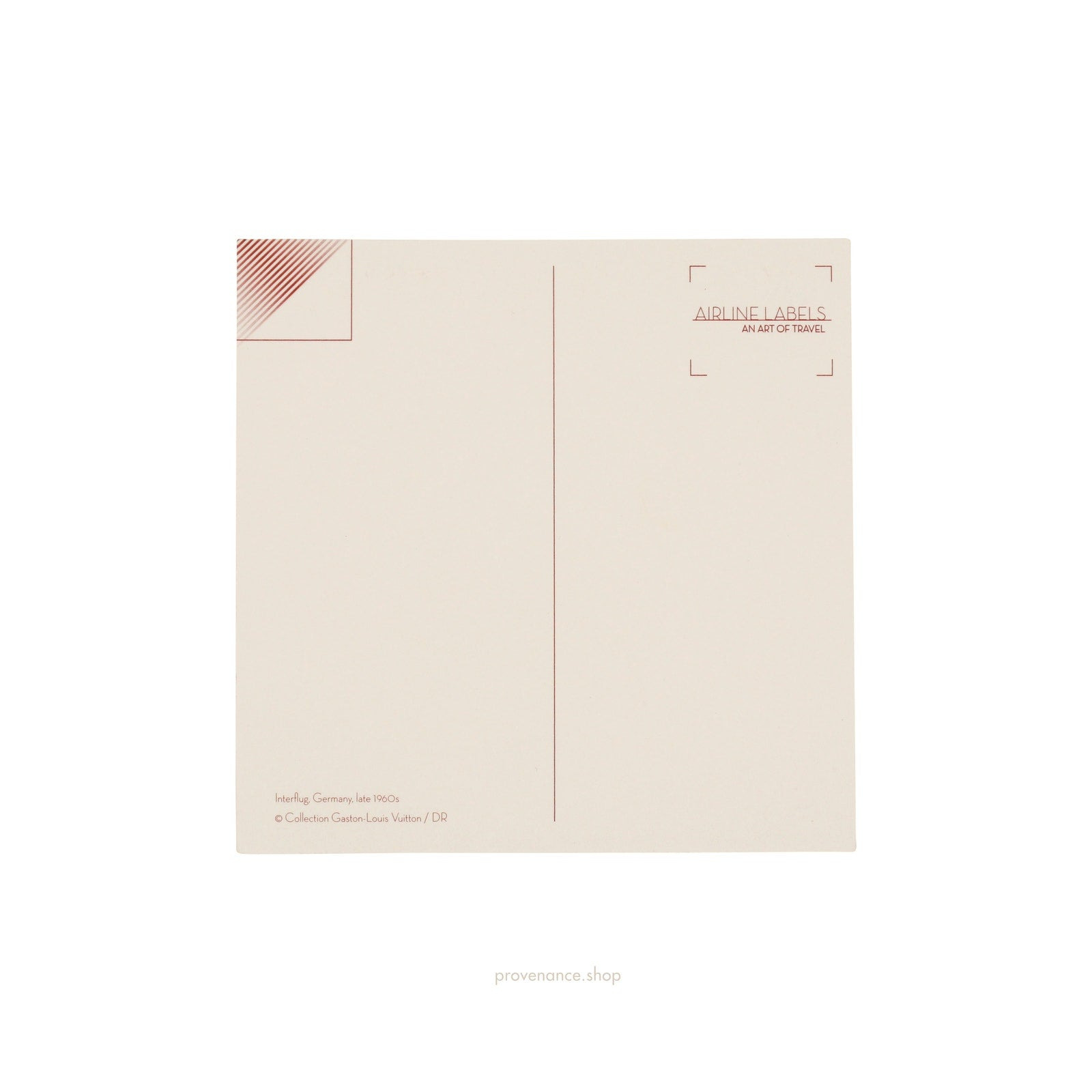 Louis Vuitton Airline Label Postcard Sticker- INTERFLUG - 2