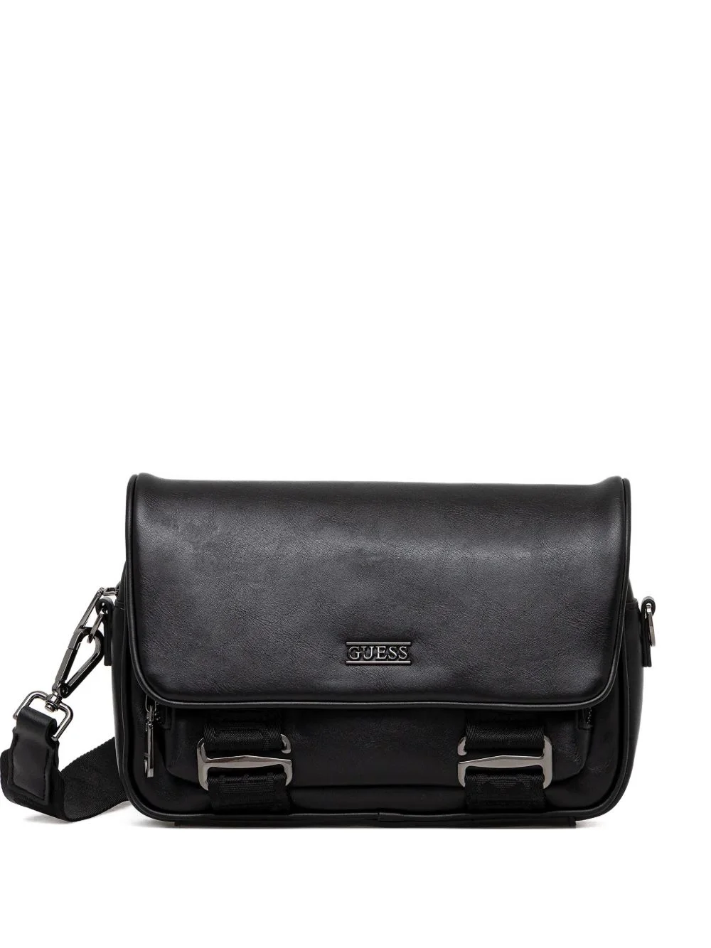 black briefcase-style shoulder bag - 1