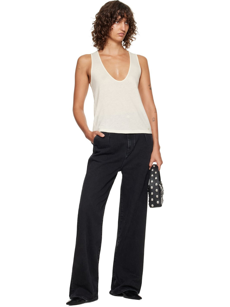 Loulou de Saison Off-White Albia LDS Jersey Tank Top outlook