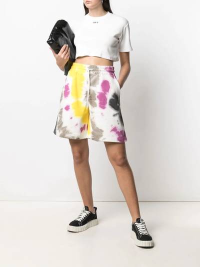 MSGM tie-dye print track shorts outlook