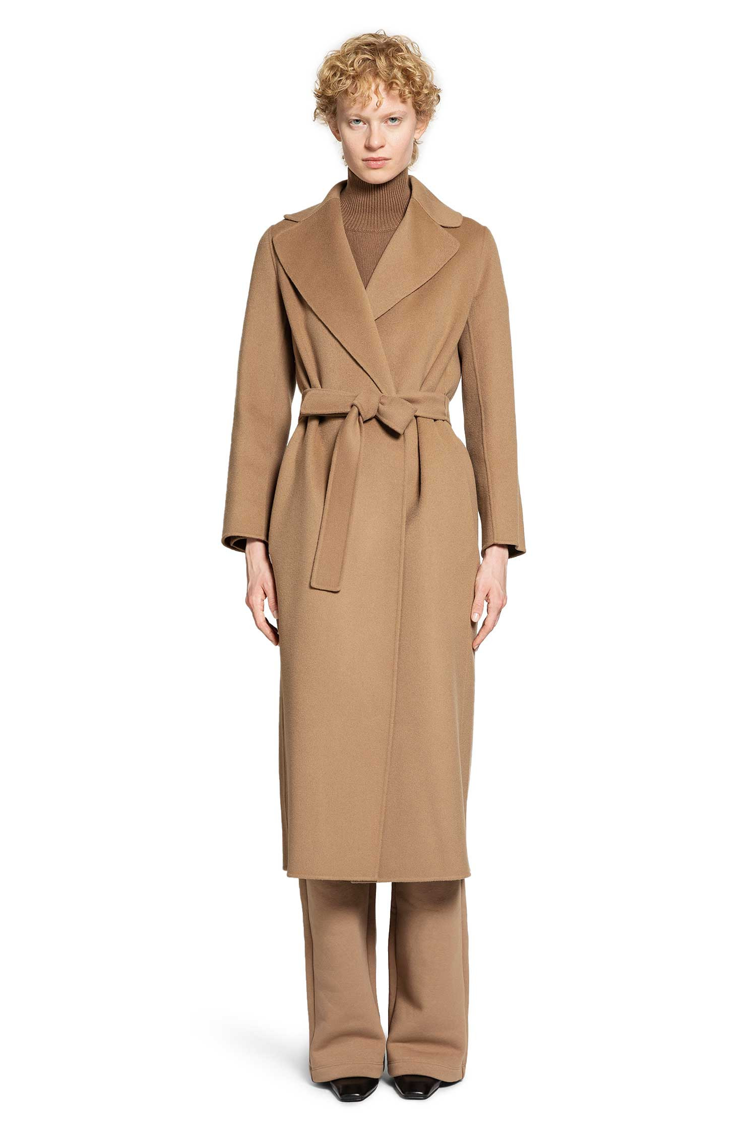 S Max Mara Woman Beige Coats - 1