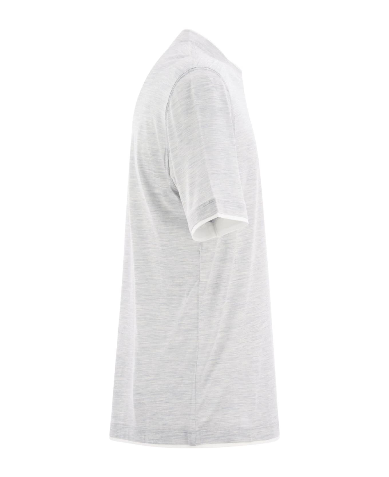 Slim Fit Crew-neck T-shirt In Lightweight Cotton Jersey - 3