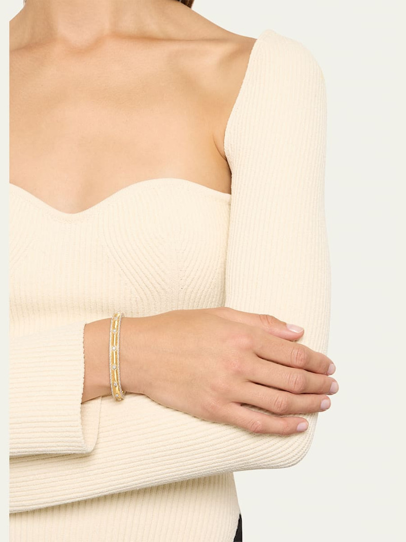 Buccellati Fusi 18k Gold Bracelet With Diamonds outlook