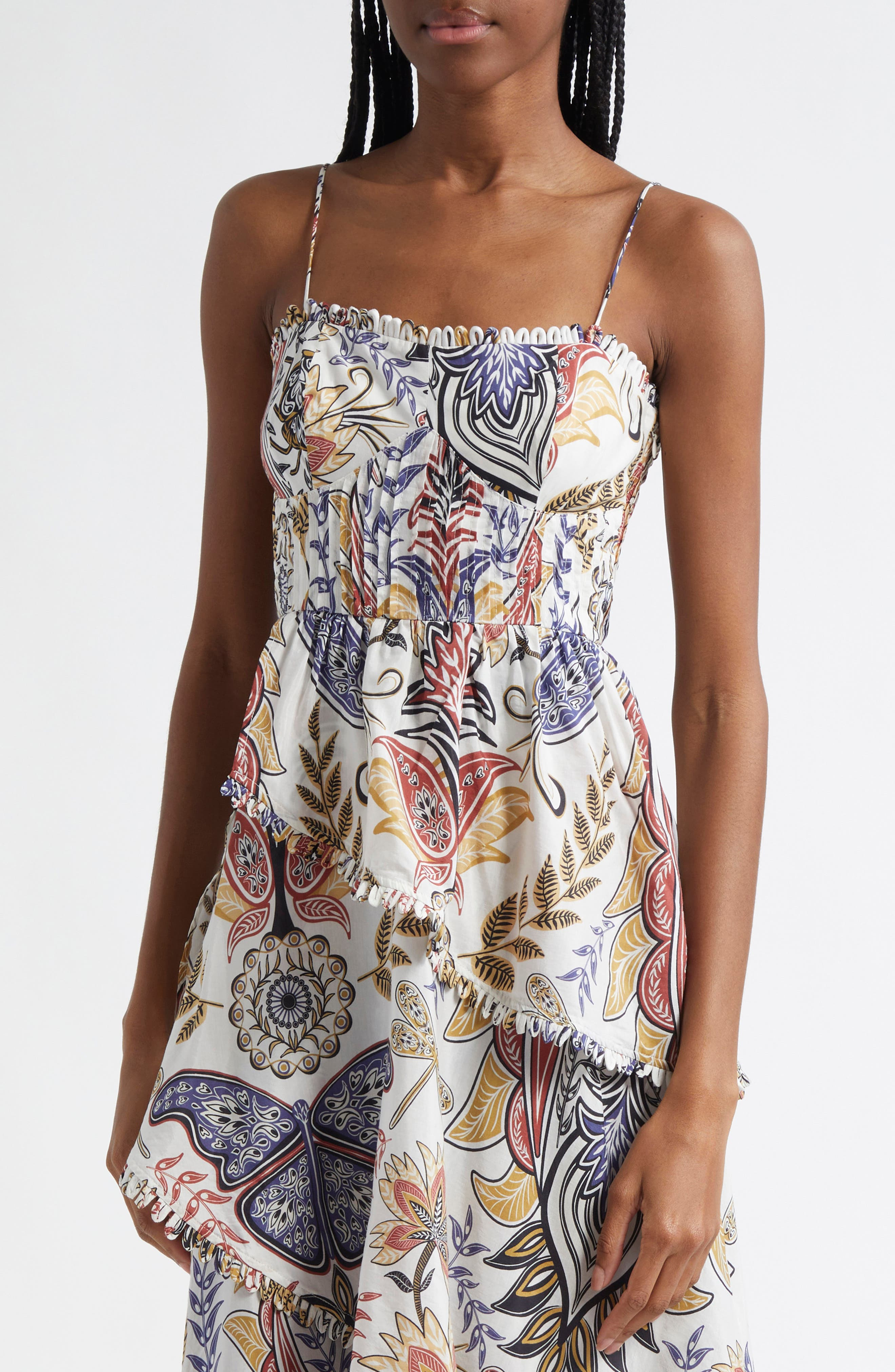 FARM Rio Boho Glam Floral Sundress in Boho Glam Off-White at Nordstrom - 4