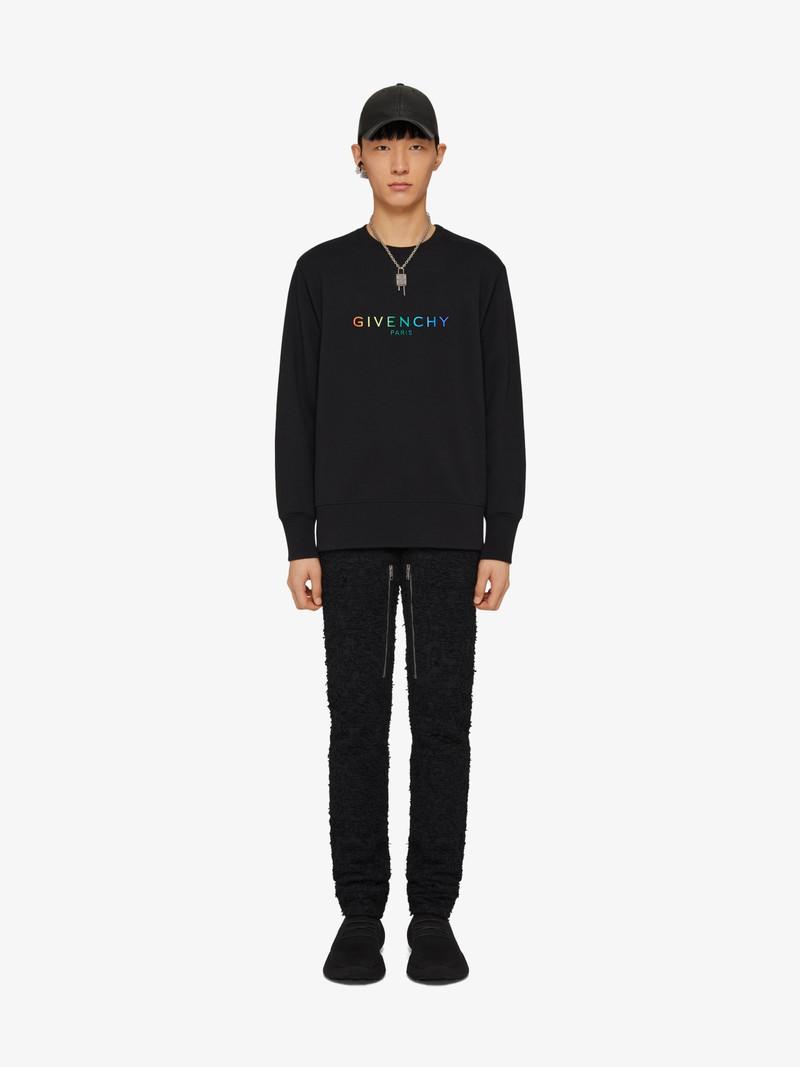 Givenchy SLIM-FIT GIVENCHY PARIS SWEATSHIRT IN EMBROIDERED FLEECE outlook