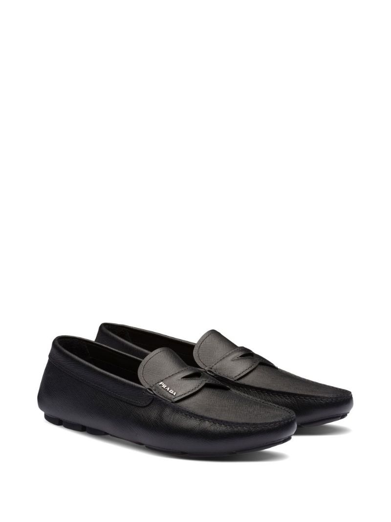 leather slip-on loafers - 2