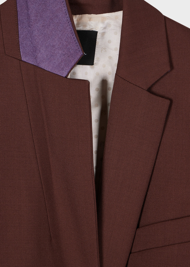 Paul Smith Women's Brown Hopsack Wool Blazer outlook