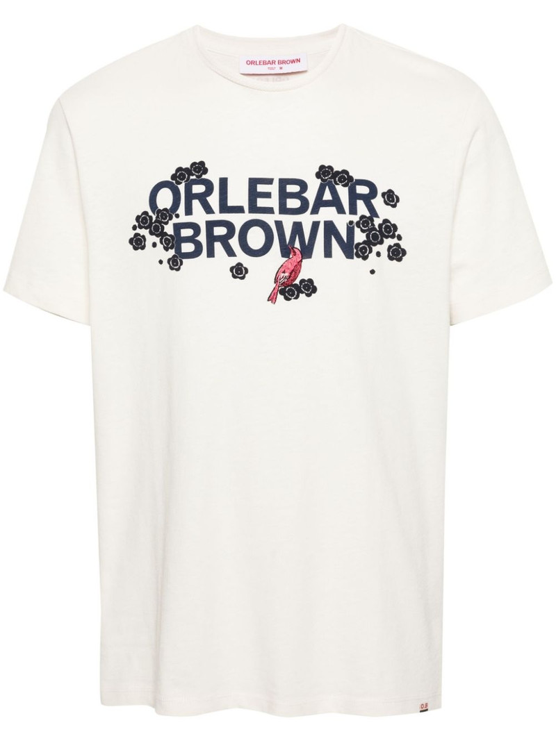 logo-print cotton blend T-shirt 1