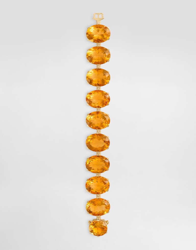 Dolce & Gabbana Anna bracelet in 18-carat yellow gold with citrines and diamonds outlook