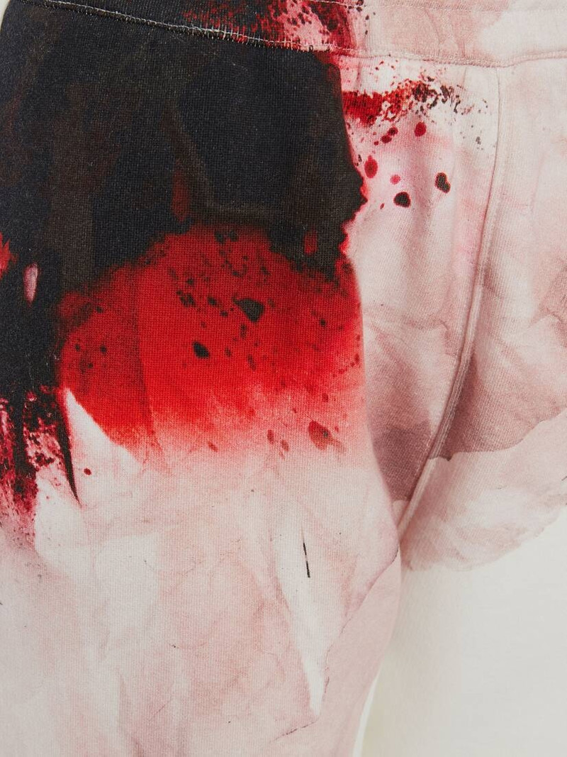 Anemone Print Joggers in White/pink 5