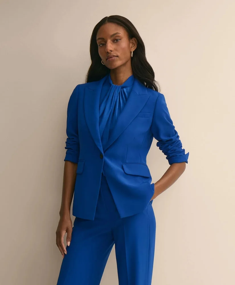 Fine Crepe Peak-Lapel Jacket - 1