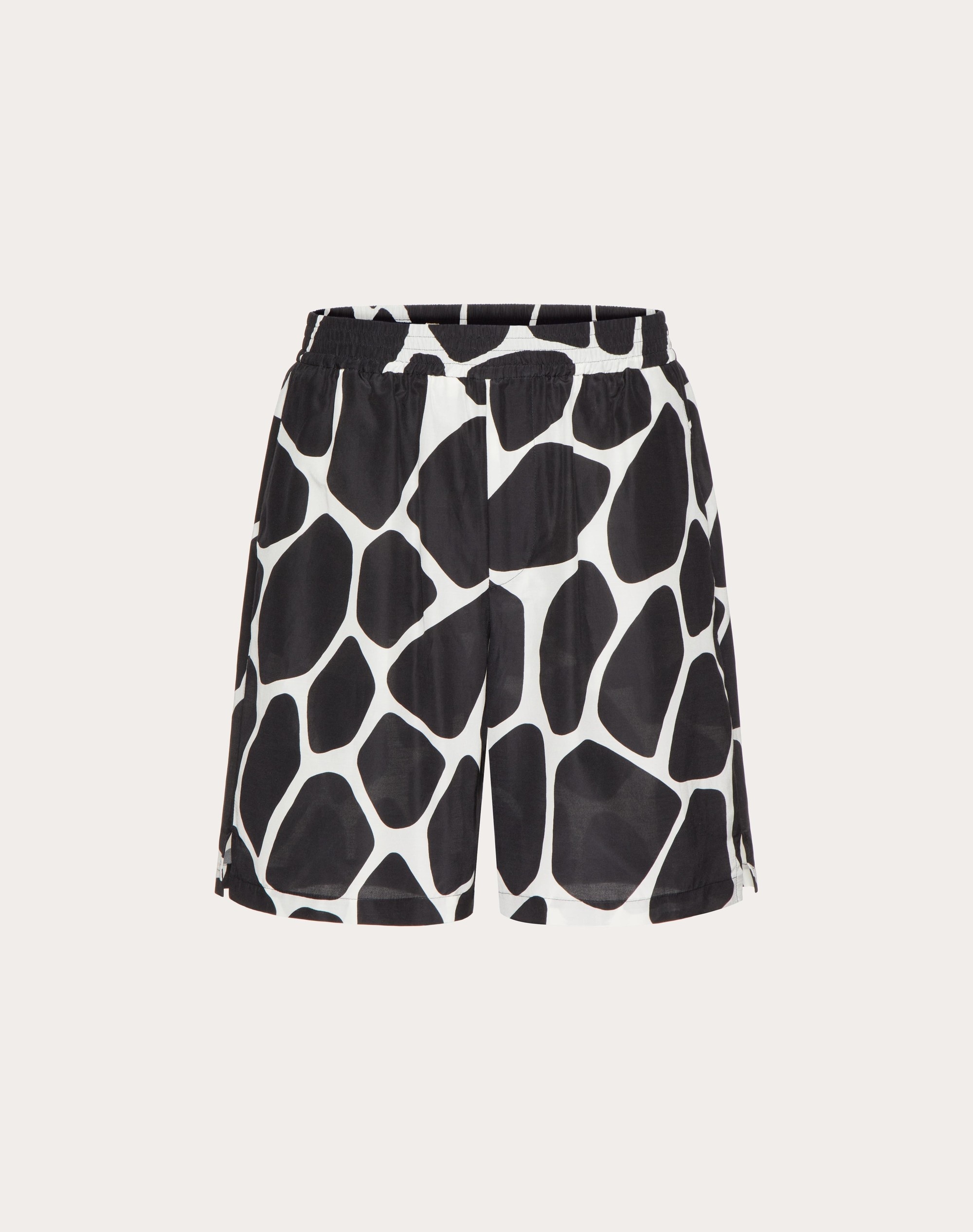 GIRAFFA RE-EDITION PRINT COTTON AND SILK BERMUDA SHORTS - 1