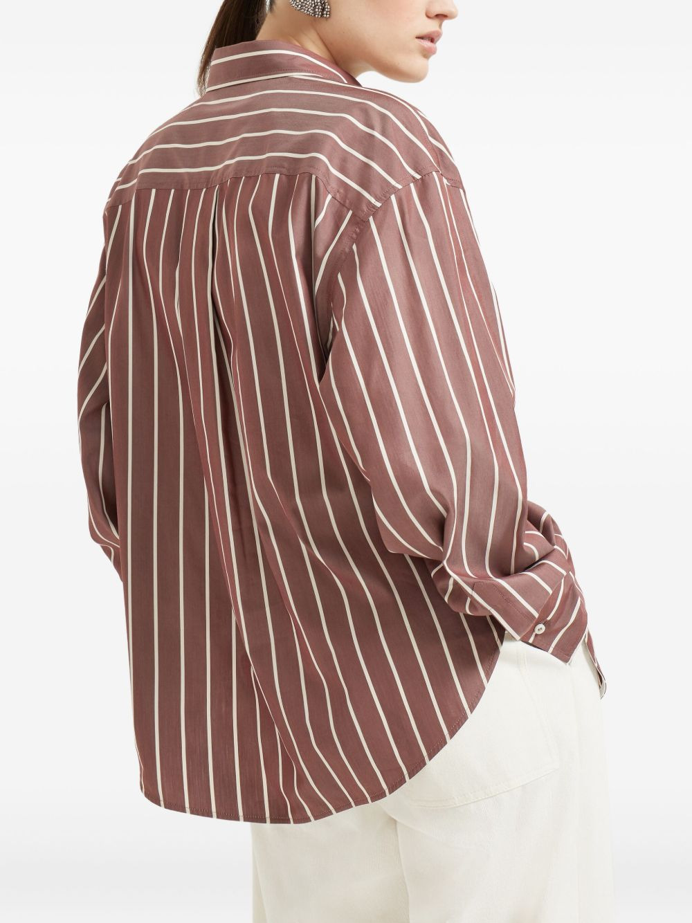 striped poplin shirt - 4