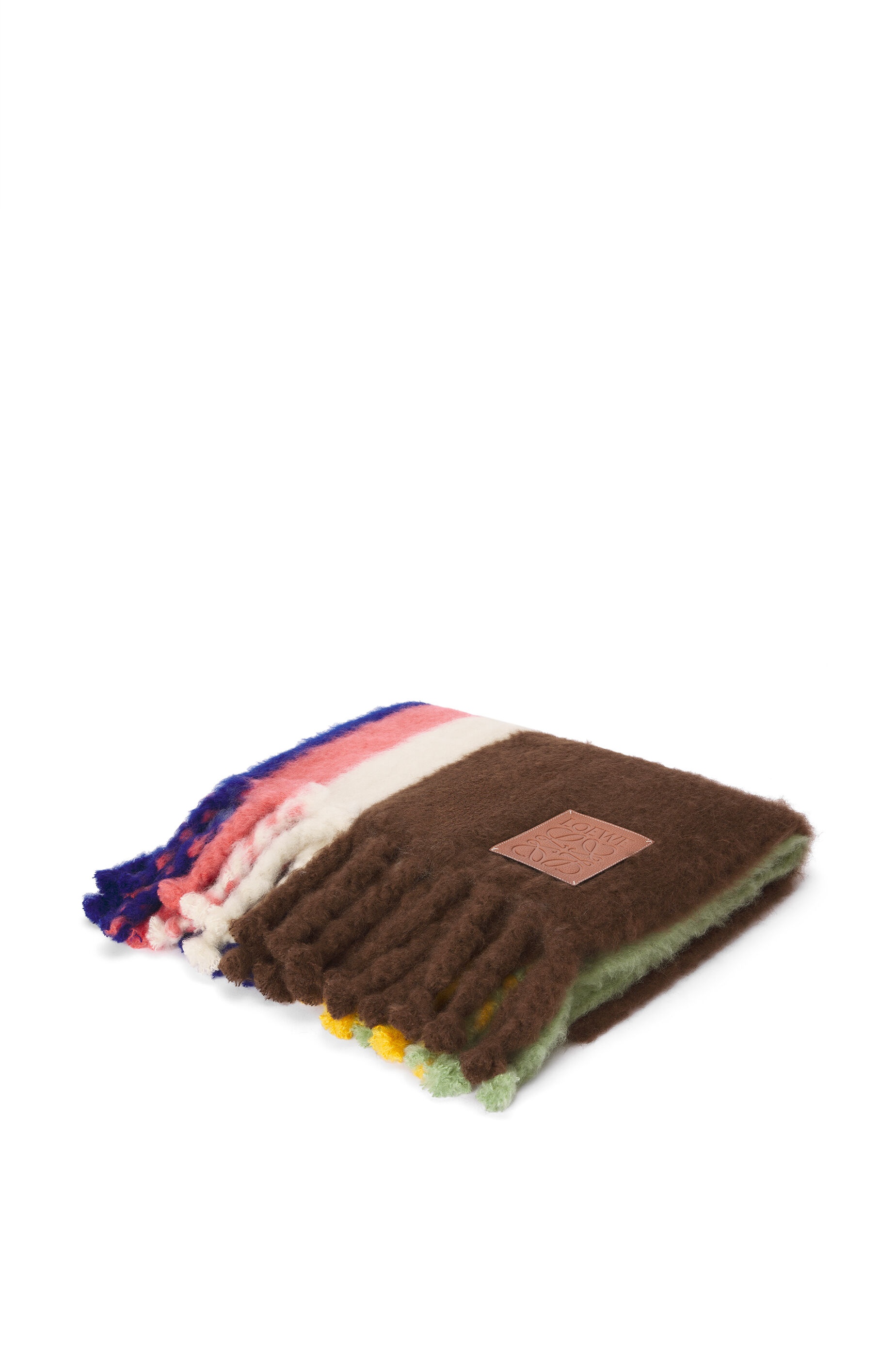 Stripe blanket in mohair and wool - 1