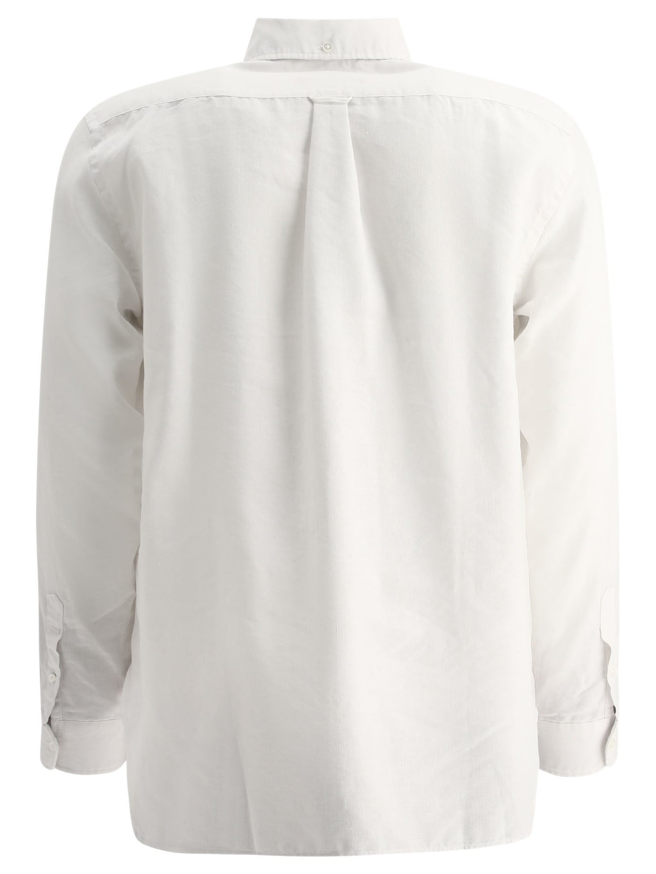 Linen Shirt With Chest Pocket Shirts White - 2